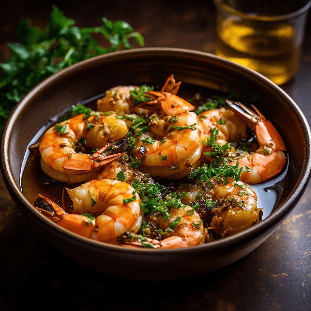Un bol de crevettes en sauce dans l'un des meilleurs bars à tapas de Madrid.