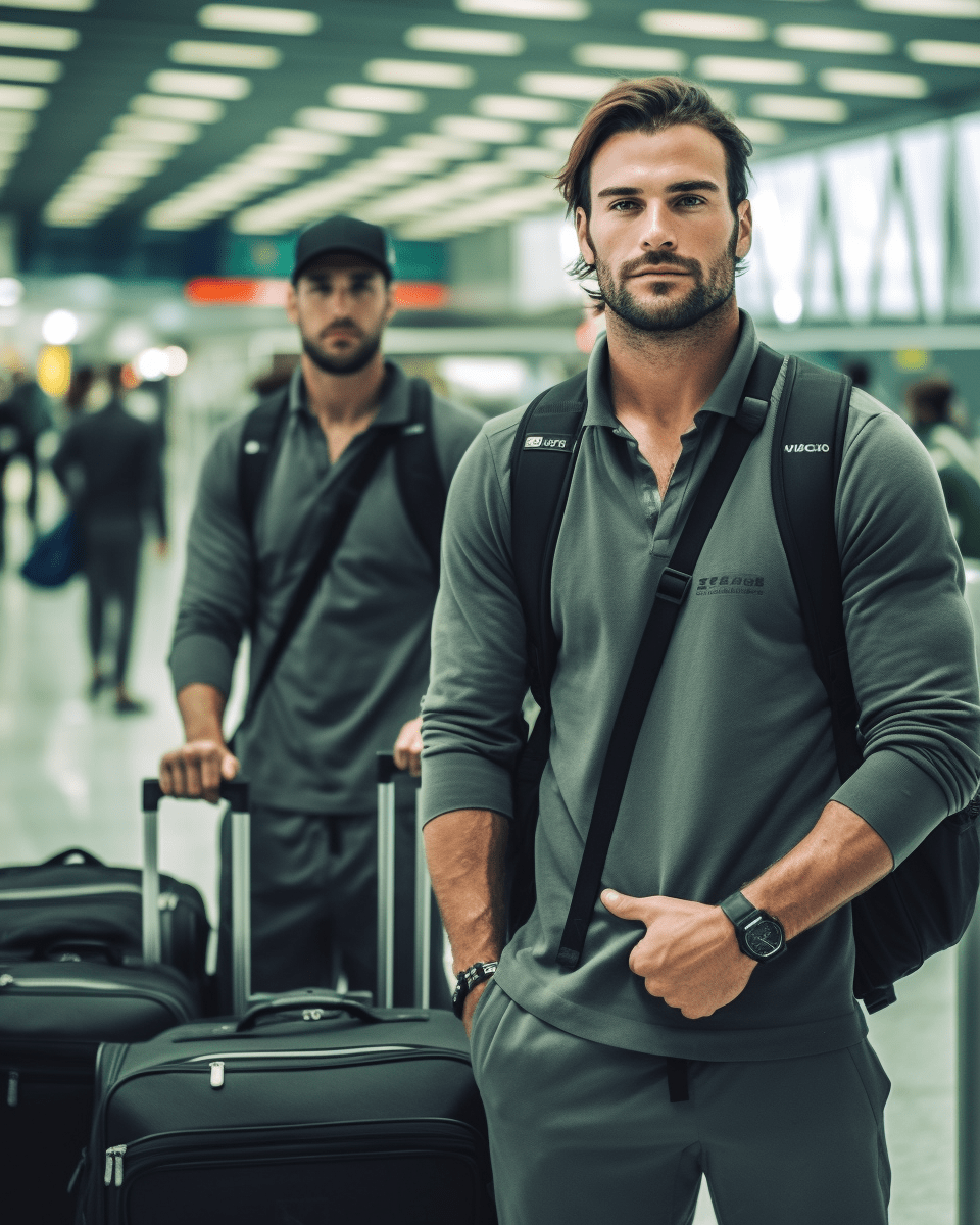 Voyageurs avec bagages à Berlin Brandebourg.