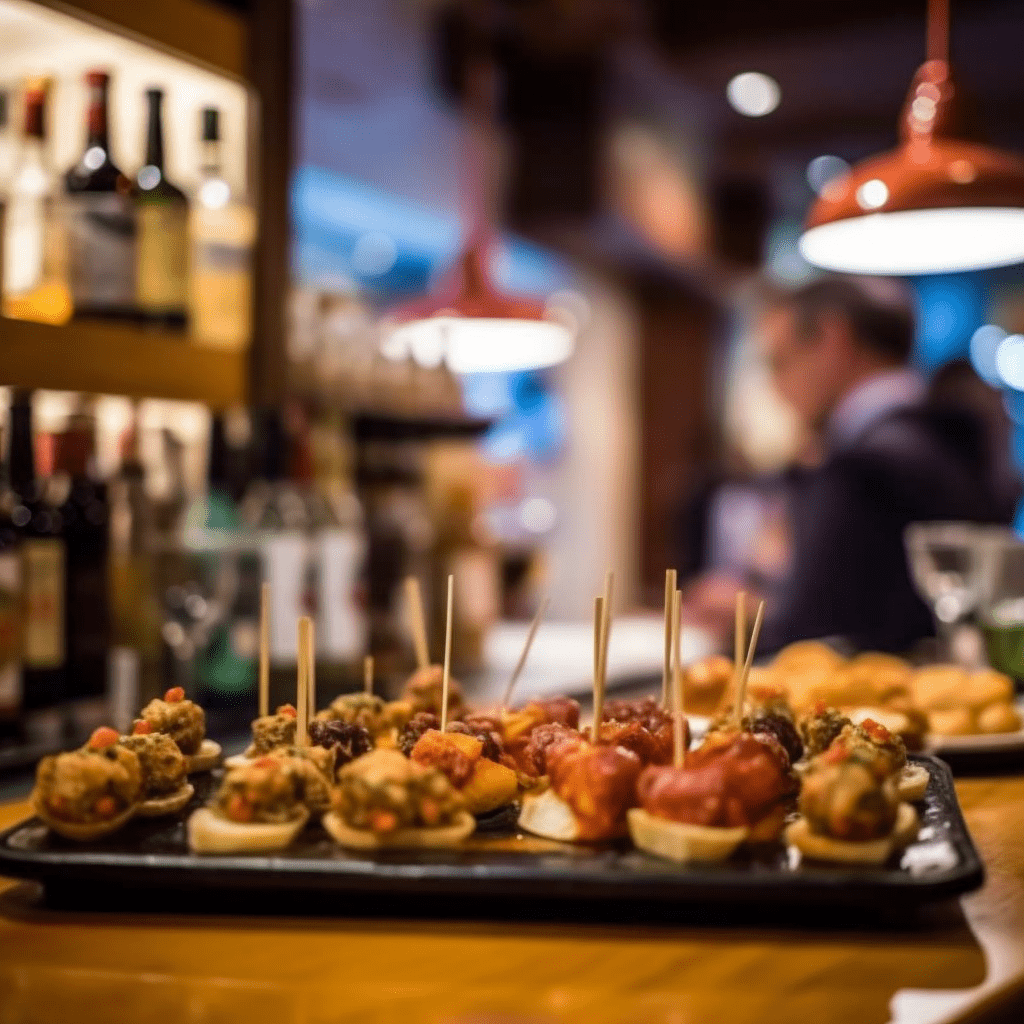 Un plateau de tapas dans un bar des meilleurs bars à tapas de Madrid.